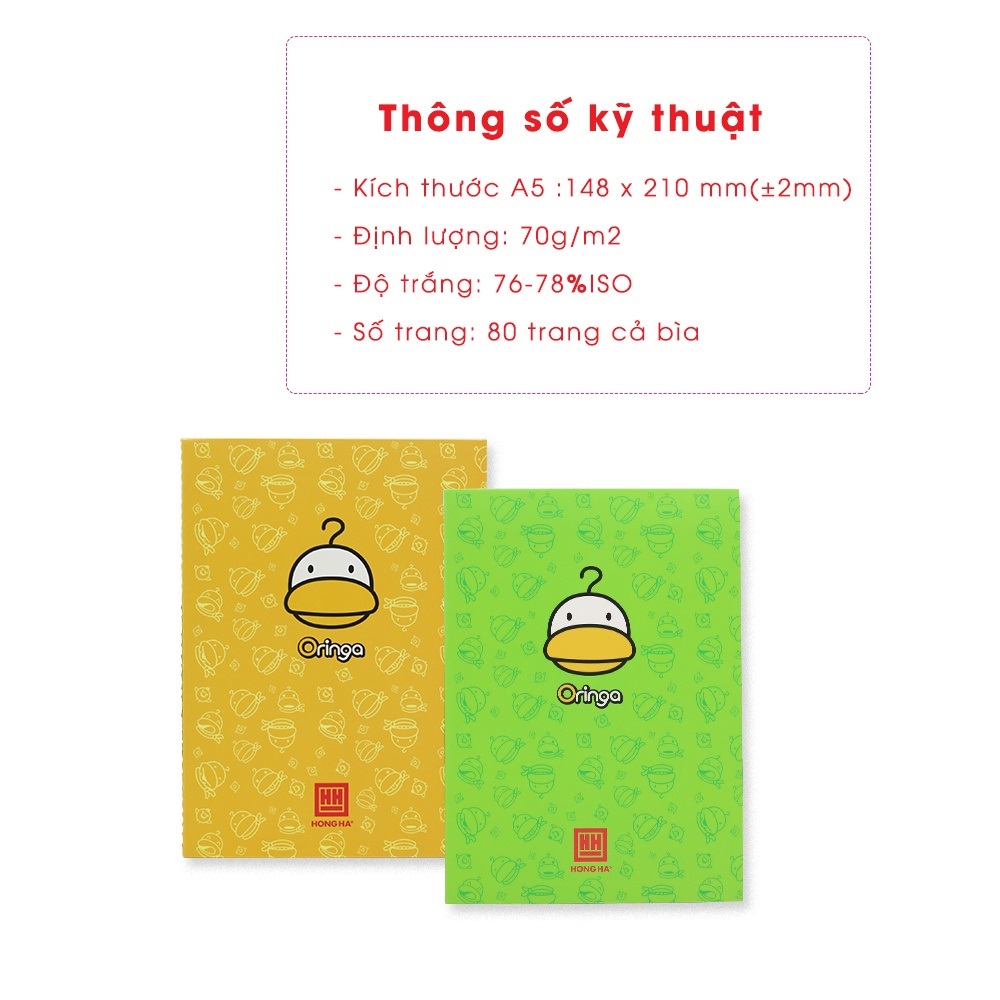 Sổ May Gáy Oringa A5 HH 80 Trang – 4601 Gáy Vở Được May Chắc Chắn Còn Giúp Bạn Dễ Dàng Lật Mở, Gập Sổ Tiết Kiệm Không Gian Dễ Dàng Trong Ghi Chú