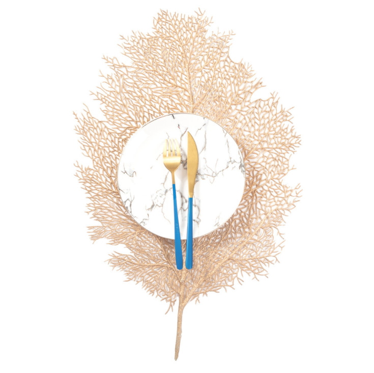 Lót bàn ăn Set 2pcs Placemat Vinyl Leaves