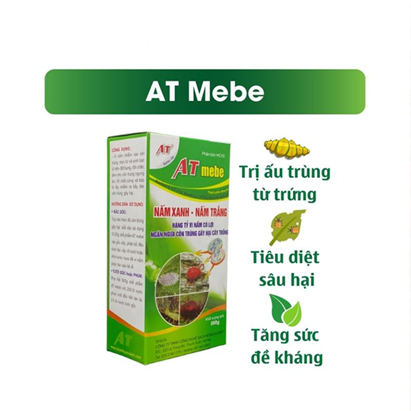 Chế Phẩm Tiêu Diệt Sâu Sinh Học AT Diệt Trừ Sâu Hại, Rầy Sâu Rệp –  AT Mebe Đậm Đặc 500g