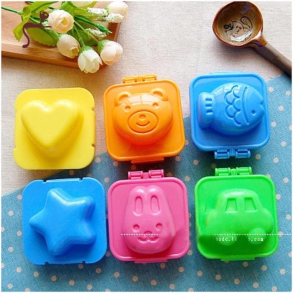 Bộ 6 khuôn ép cơm,ép trứng và bánh đẹp mắt
