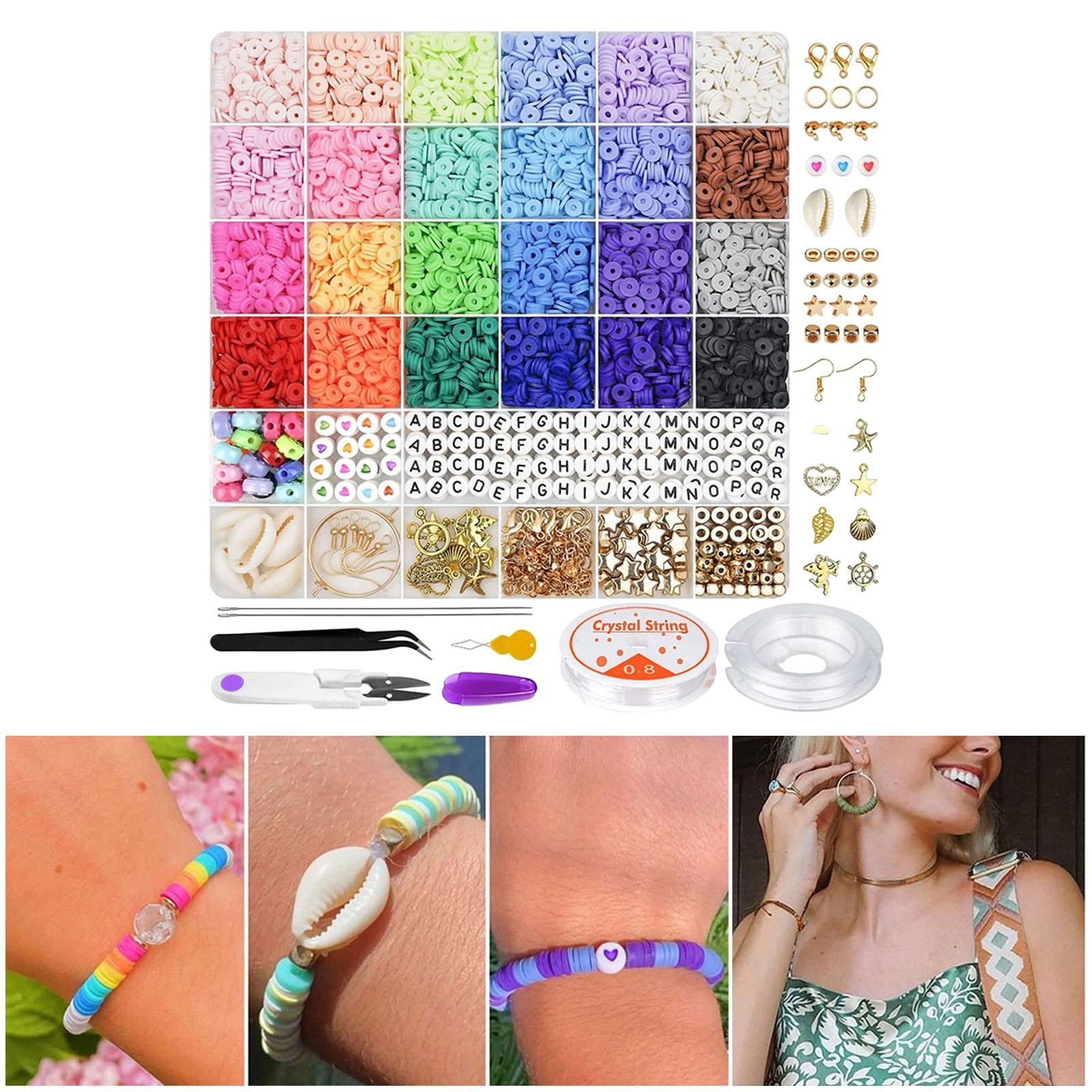 Polymer Clay beads  Disc Beads Letter Beads Spacer Beads for Craft Findings Earring Bracelets Necklace