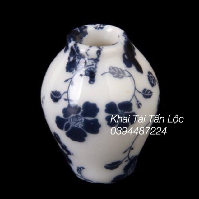 Bộ bình hoa mini bằng gốm 7 món trang trí