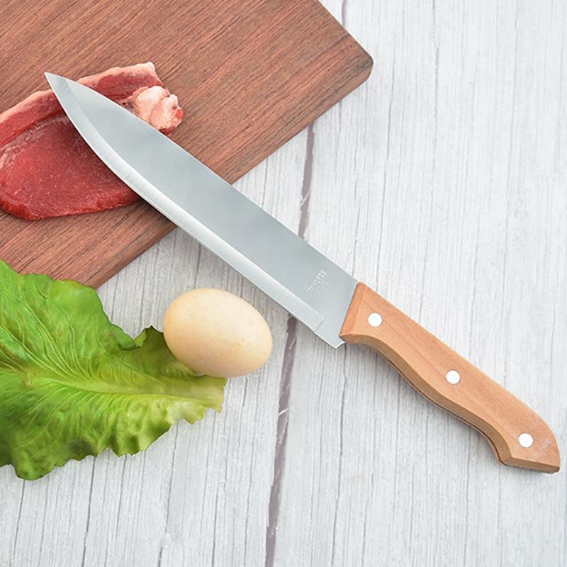 BBQ Dao Muỗng Nĩa BBQ Dụng Cụ Nướng Nướng Bộ Gỗ Sồi Tay Cầm BBQ Tông Thịt Nĩa Thìa Đũa Bếp Nướng Phụ Kiện