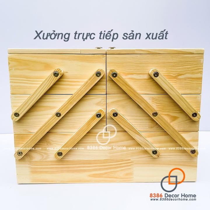 Tủ gỗ xuất khẩu thông minh để đồ mỹ phẩm, trang sức, tủ đựng đồ trang điểm, phụ kiện tất cả trong một