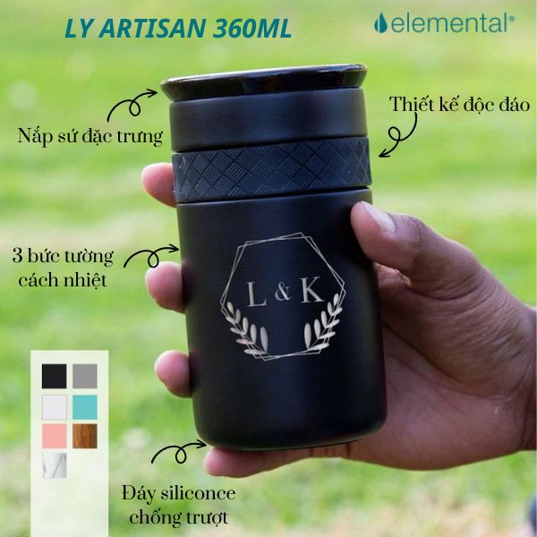 Bình giữ nhiệt Elemental cao cấp, set quà Qúy Tộc, quà tặng ý nghĩa dành tặng các Sếp