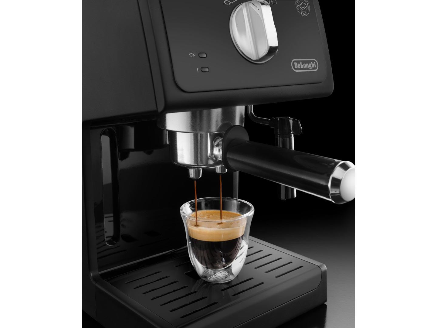 Máy Pha Cà Phê Espresso Delonghi ECP31.21, Coffee Machine, Máy Pha Cafe, Espresso, Capuccino, Dung Tích 1.1L, Nhập Khẩu