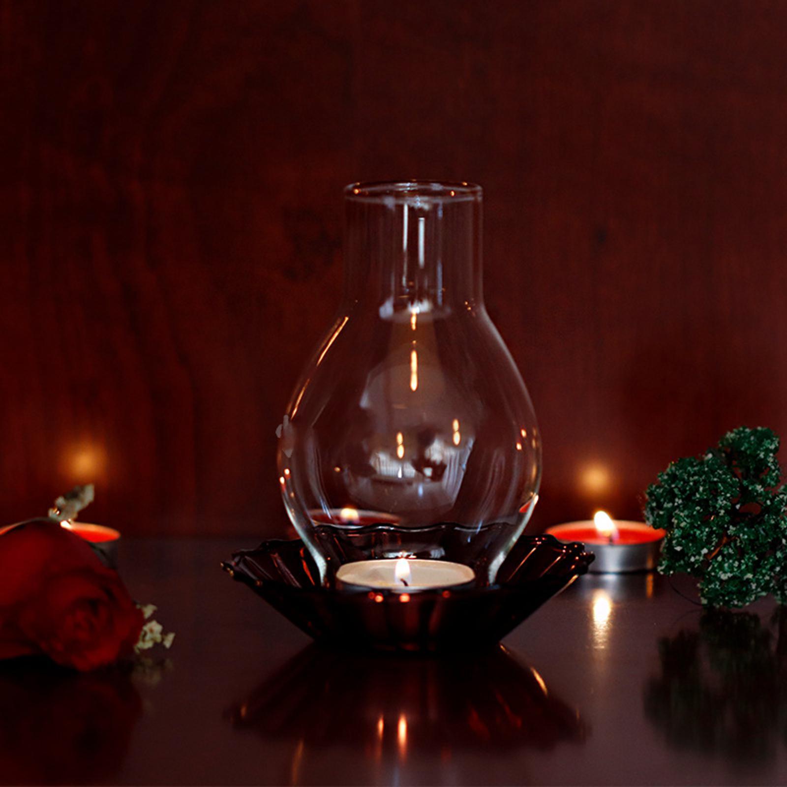 Glass Candle Holder Candle  for Home Pillar Votive Tealight Floating Candle Decor