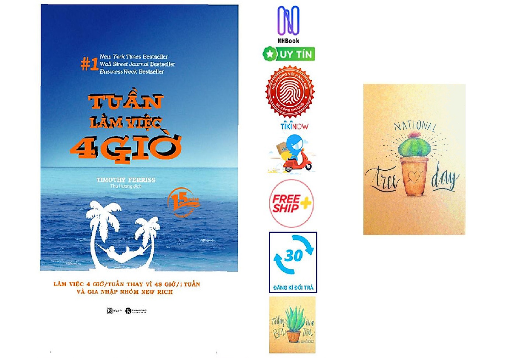 TUẦN LÀM VIỆC 4 GIỜ- BÌA CỨNG- [15 năm Thaihabooks]- Tặng sổ tay