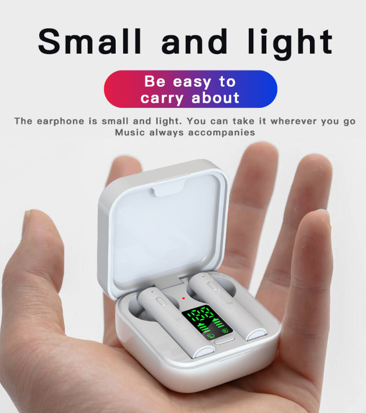 Tai nghe Không dây Bluetooth 5.0 AI6 plus có hộp sạc, thiết kế mini, dùng để chơi game sạc pin hấp thụ năng lượng mặt trời - Hàng chính hãng Like Tech