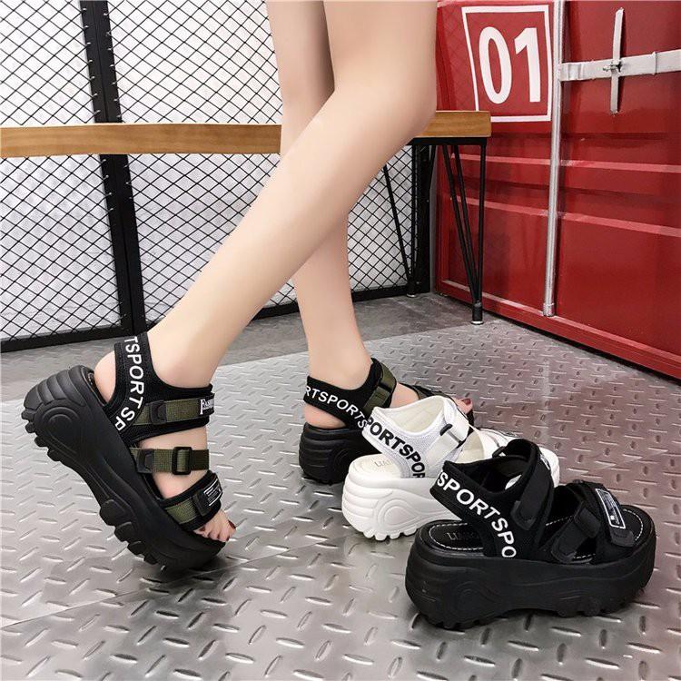 Sandal 2 Màu Chữ SPORTS Quai Dán