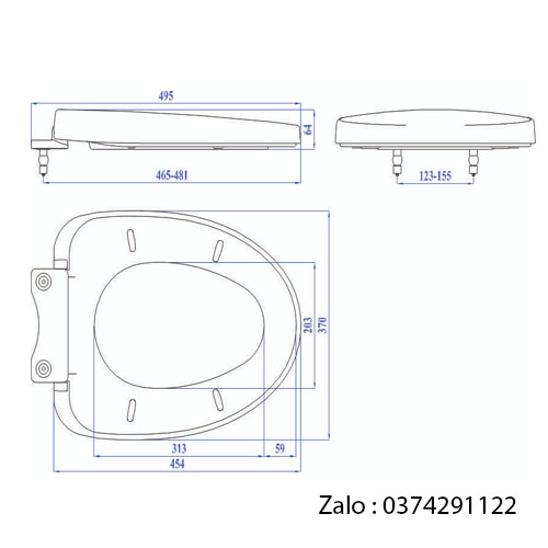 Nắp Bồn Cầu Rơi Êm Cho Bệt TOTO,INAX,American,Viglacera,Thiên Thanh,Cosani