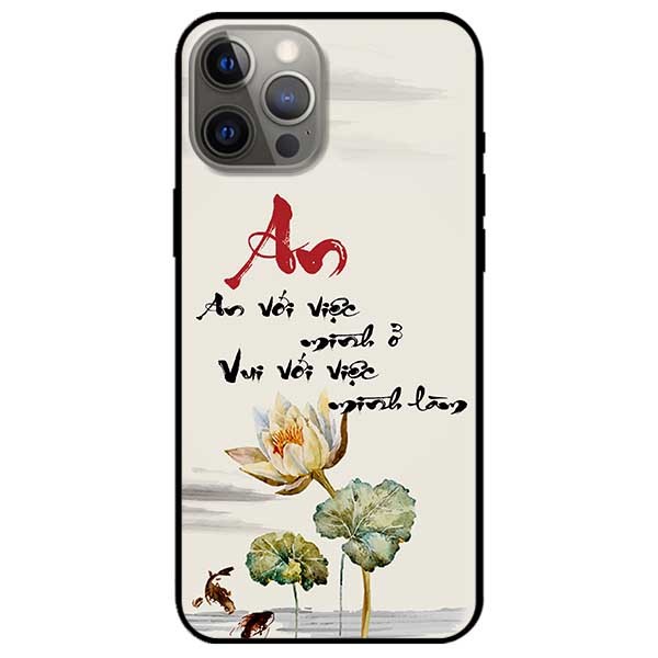Ốp lưng dành cho Iphone 12 Mini - Iphone 12 - Iphone 12 Pro -  Iphone 12 Pro Max - mẫu An Sen Trắng