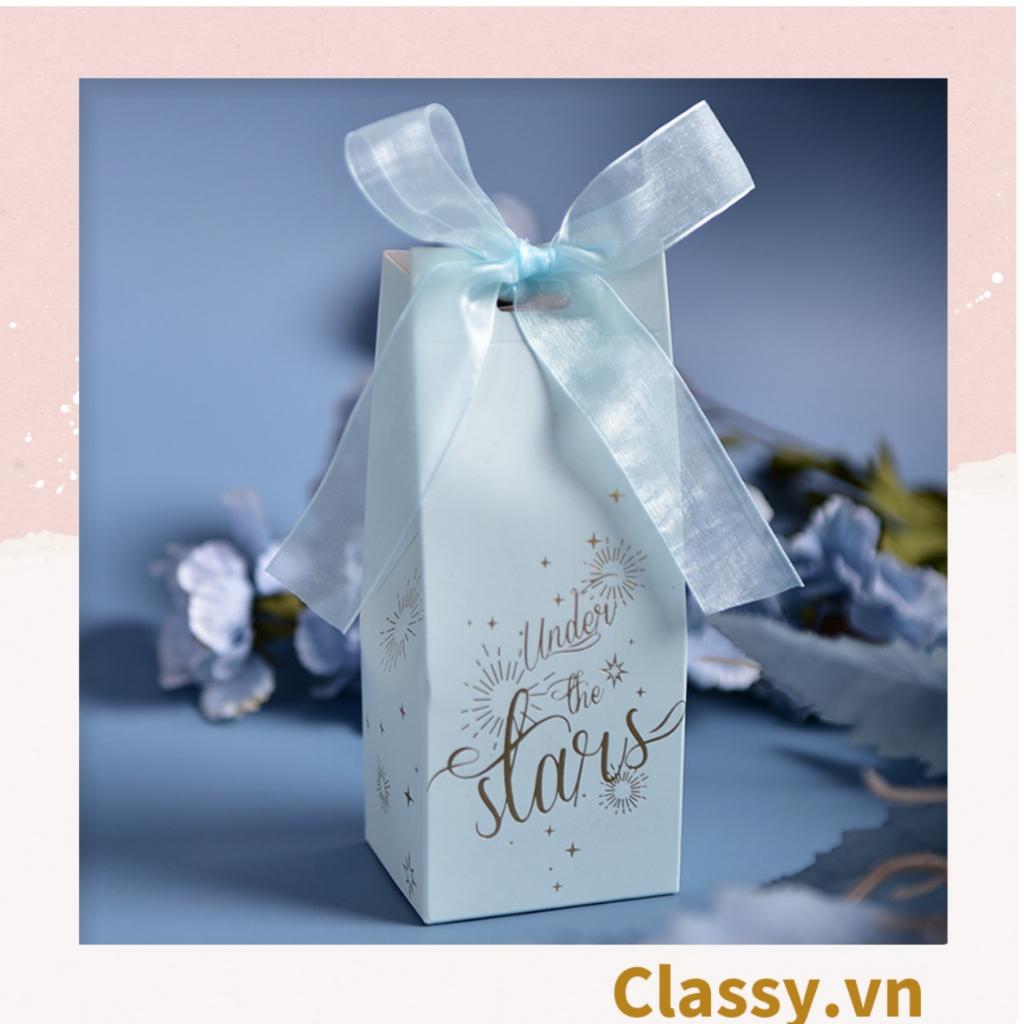 Túi quà tặng Classy, hộp quà tặng thắt nơ đựng son, mỹ phẩm, phụ kiện Q779