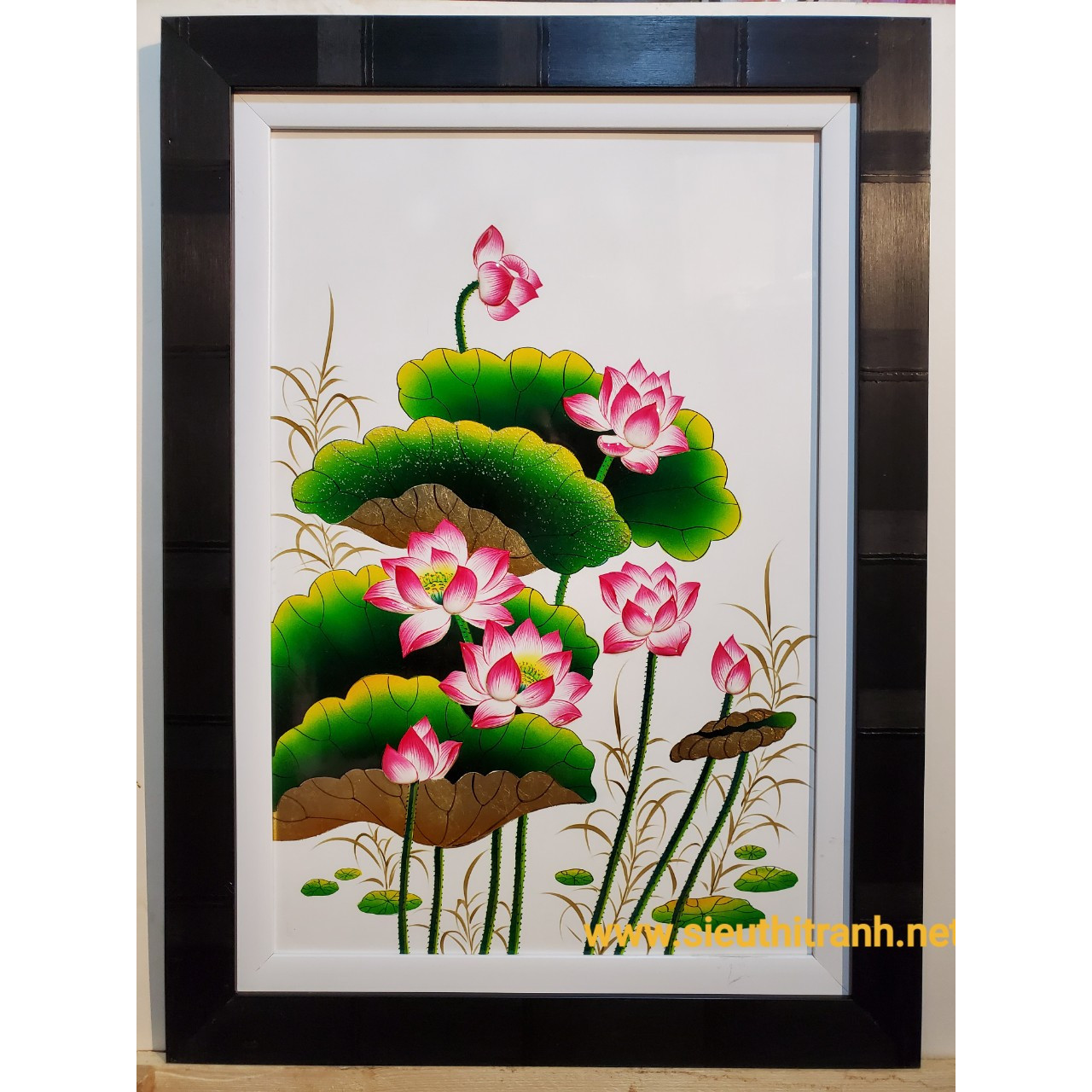Tranh Hoa Sen Dán Tường 03
