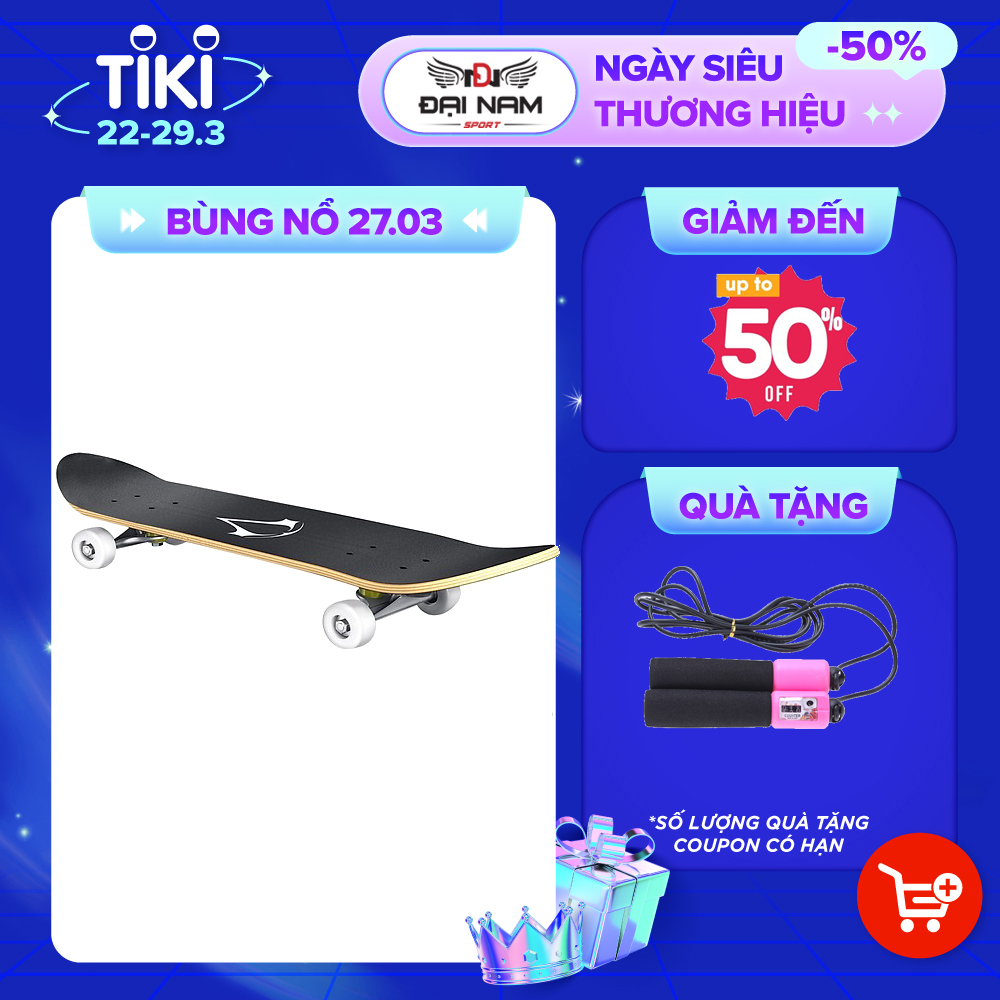 Ván Trượt Cỡ Lớn Mặt Nhám Bánh Cao Su Đạt Chuẩn Thi Đấu 80cm