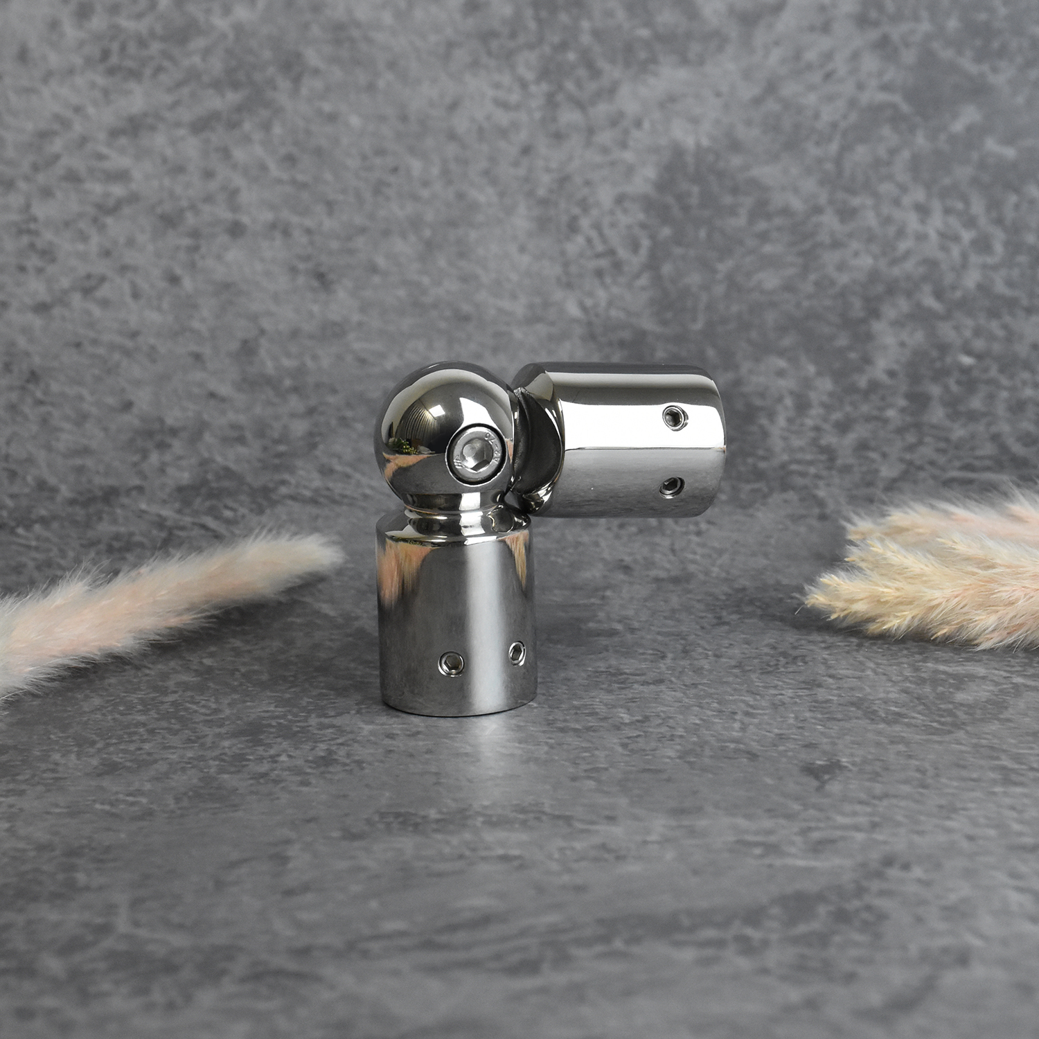 Chuyển góc đa hướng vách tắm kính inox 304 Hiwin SB-616 phi 19