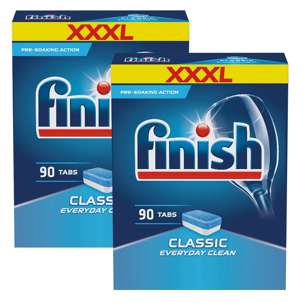 Combo 2 hộp 90 viên rửa bát Finish nhập khẩu Châu Âu Classic Dishwasher Tablets (2x90viên)