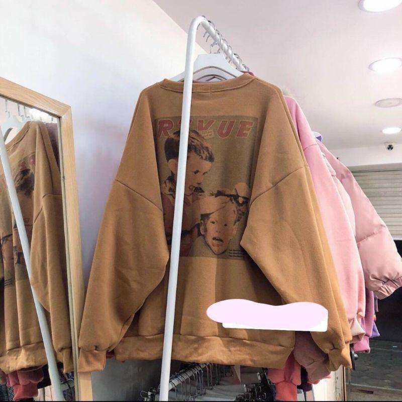 Áo hoodie , áo sweater in bé hớt tóc nam nữ mặc