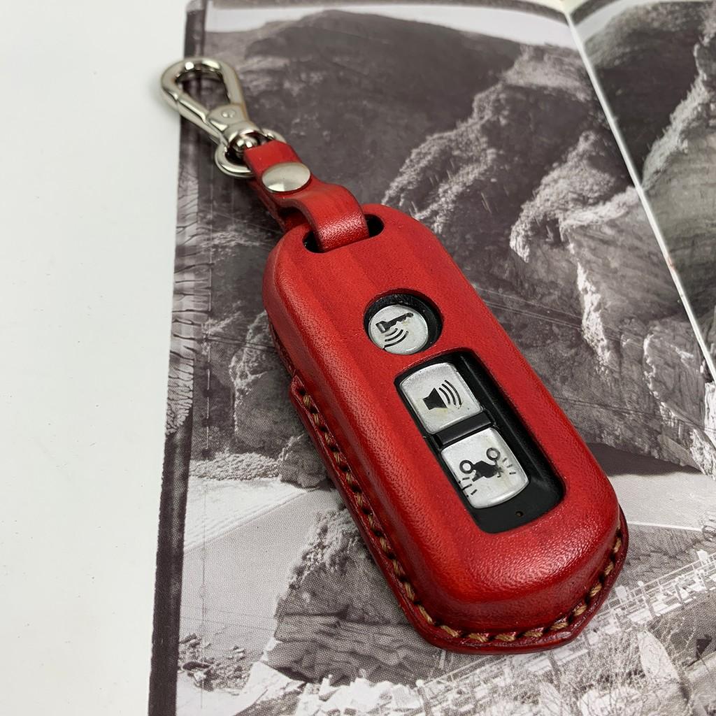 Bao chìa khóa SH150 - màu đỏ tươi - da bò thật - đồ da thủ công DT295