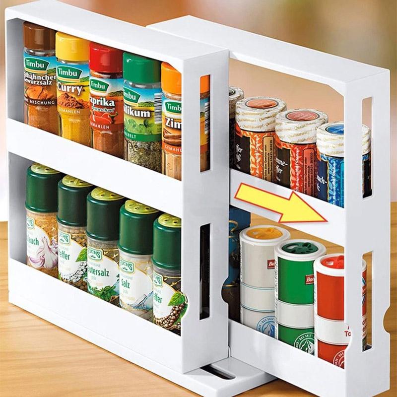 Xoay Kệ Giá Để Gia Vị Đứng Nhiều Lớp Lưu Trữ Bàn Làm Việc Tổ Chức Lưu Trữ Trong Đựng Đồ Nhà Bếp Phụ Kiện Đồ Dùng Nhà