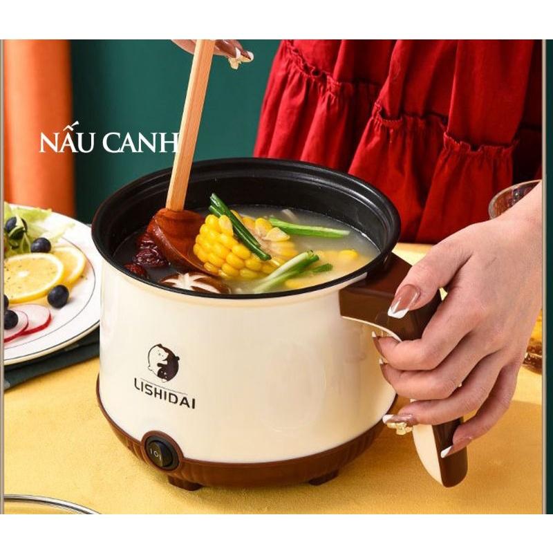 Nồi Điện Mini 2 Tầng Đa Năng Tặng Kèm Khay Hấp cho 1-2 người