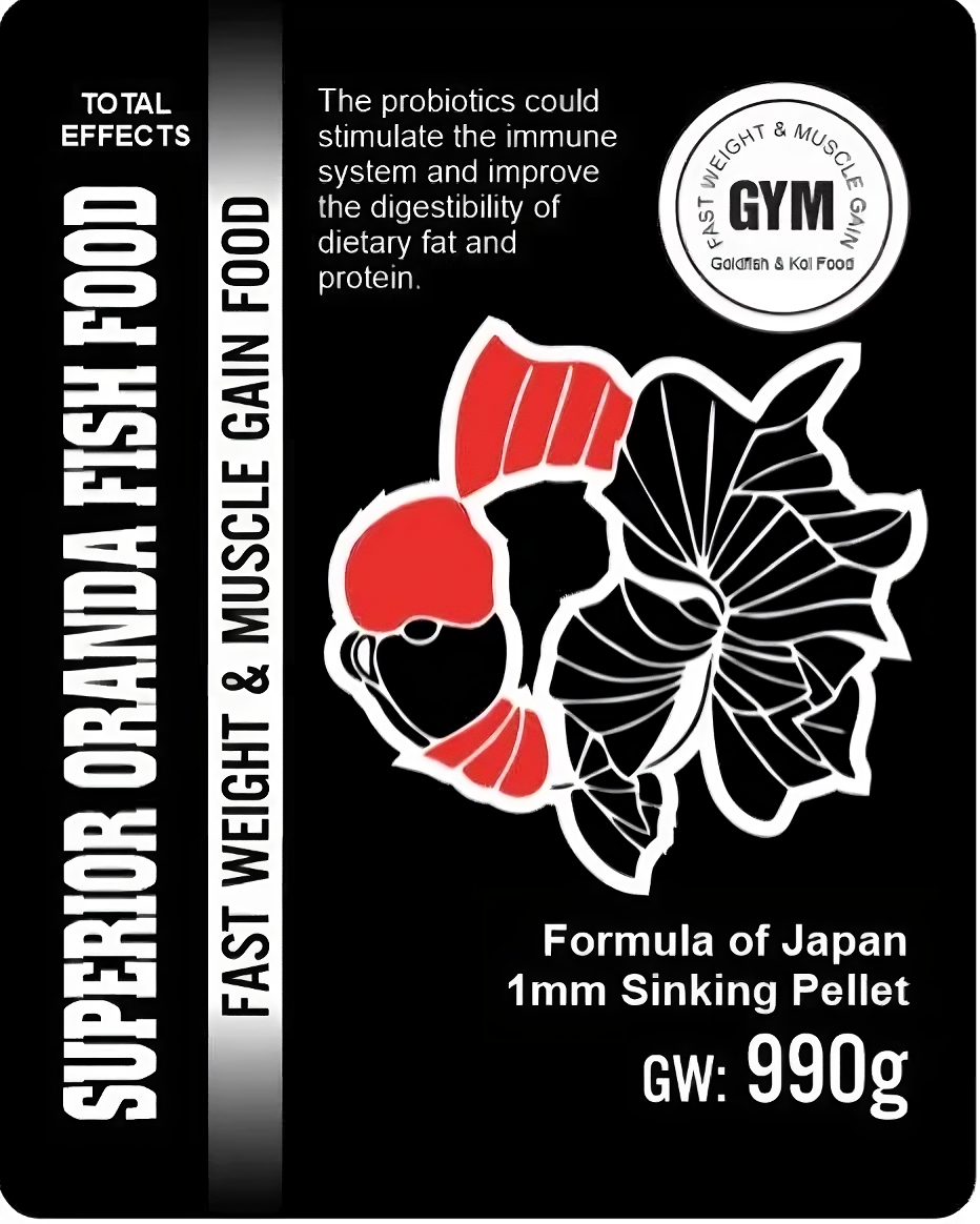 Cám cá Oranda GYM  - Thức ăn cho cá vàng loại nổi và chìm. Cá lớn nhanh - Đậm màu - Cơ bắp săn chắc