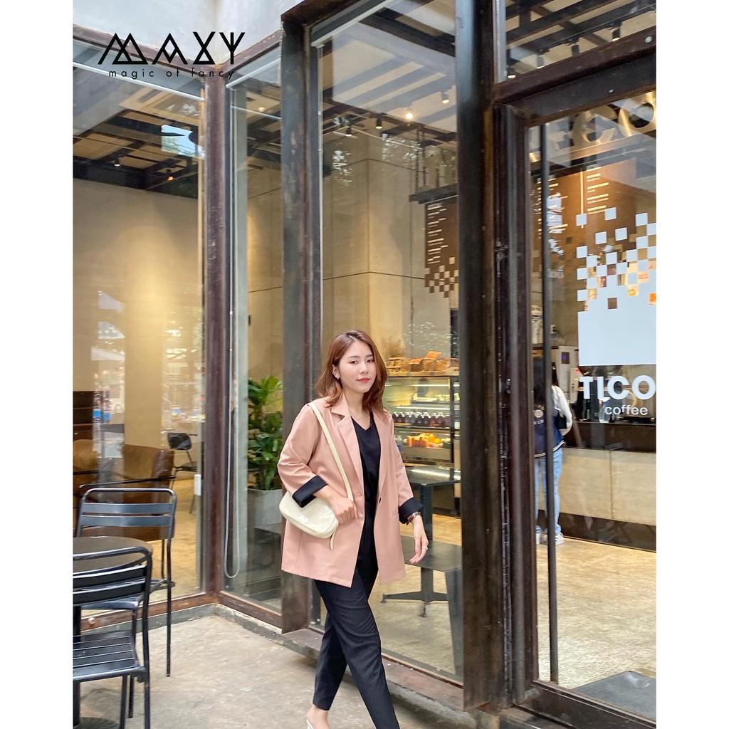 Áo khoác blazer phong cách Hàn Quốc nude blazer Maxy Workshop