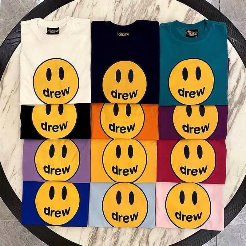 Áo thun unisex tay lỡ Icon mặt cười Justin Bieber đầy đủ tag cổ tag tay - Hany shop
