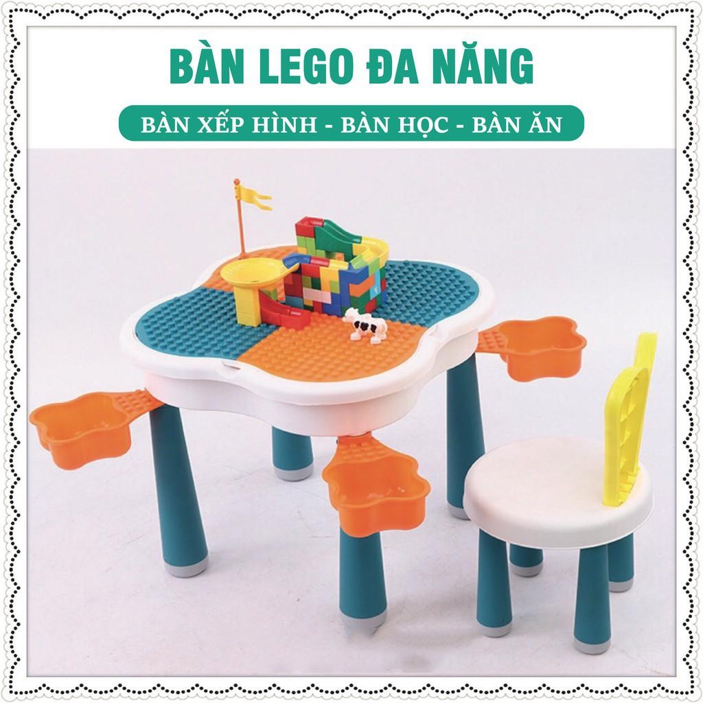 BÀN XẾP HÌNH LEGO ĐA NĂNG, LÀ BÀN HỌC,BÀN XẾP HÌNH CÓ NGĂN CẤT ĐỒ CHƠI CHO BÉ