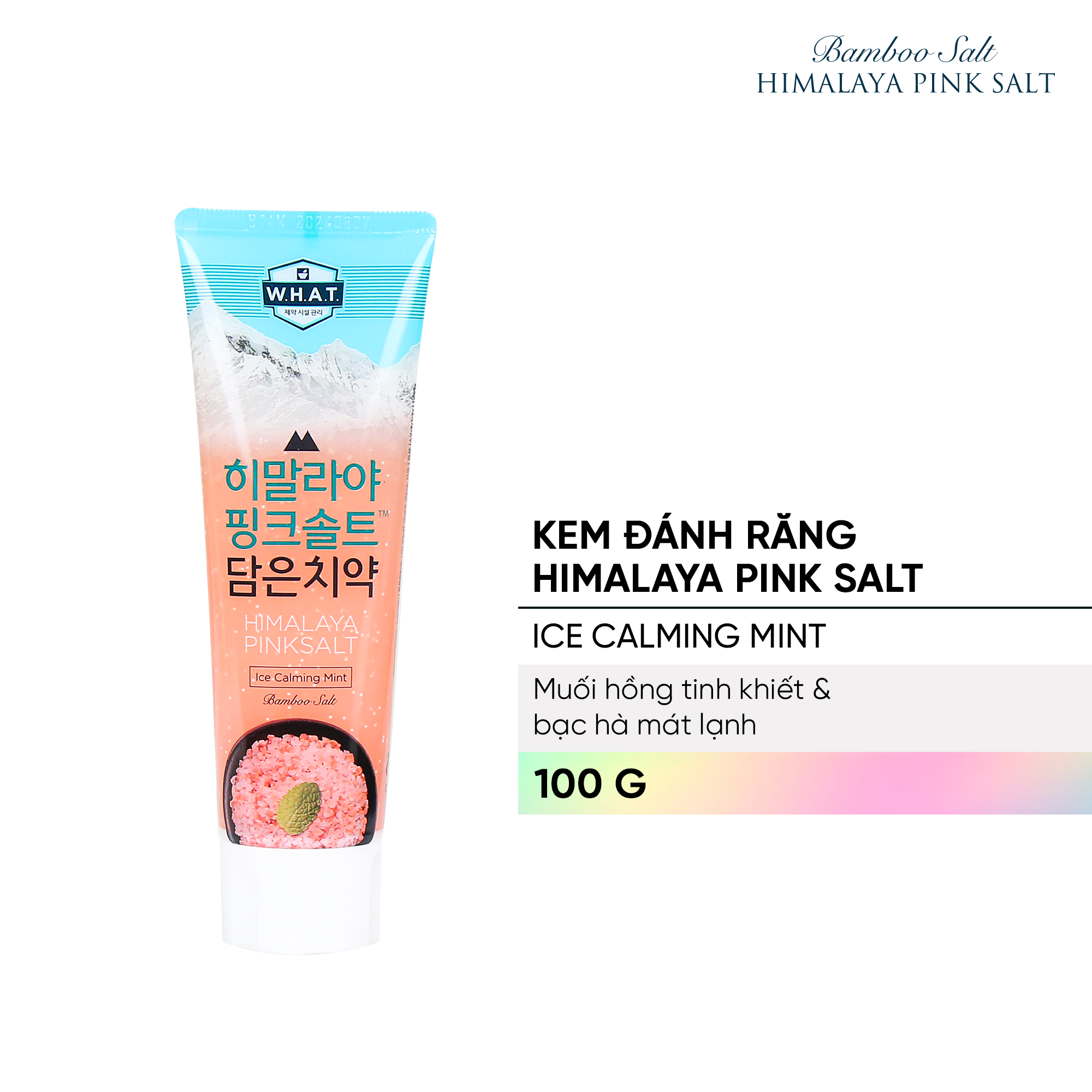 Kem Đánh Răng Hương Bạc Hà Mát Lạnh Himalaya Pink Salt Ice Calming Mint Pumping Toothpaste