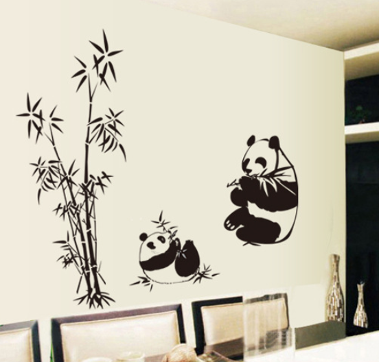 Decal trang trí tường - 2 Chú gấu đen