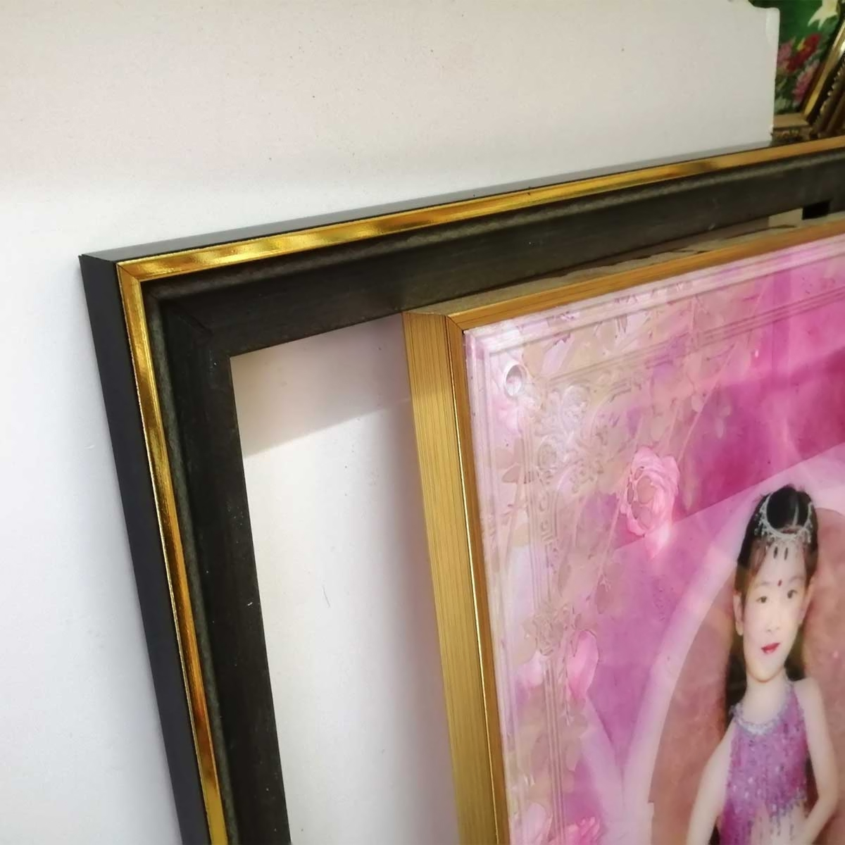 Bộ tranh gương 3 bức. Chất liệu bề mặt gồm 2 lựa chọn PVC hoặc mica trong suốt, 2 lựa chọn viền khung ms: 23114771L4