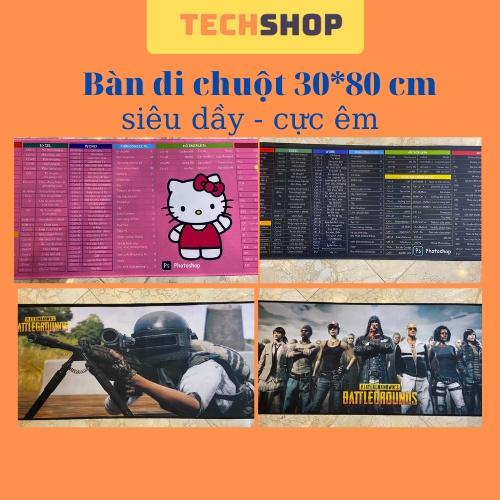 Lót chuột in hình phím tắt văn phòng 30x80cm ,Bàn di chuột công thức hữu ích dành cho dân văn phòng