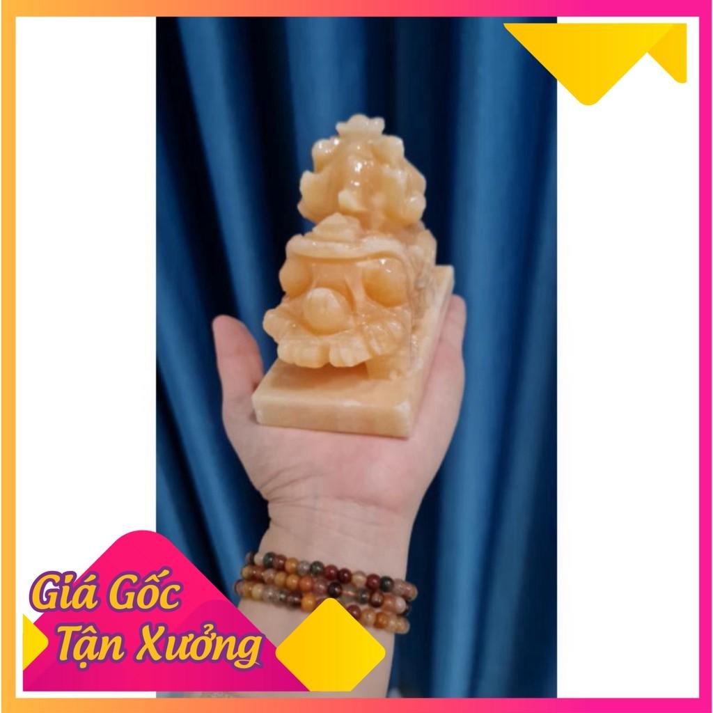 Cặp Tùy đá ngọc hoàng long 10cm,đá tự nhiên nguyên khối Siêu Thị Phong Thủy 9999