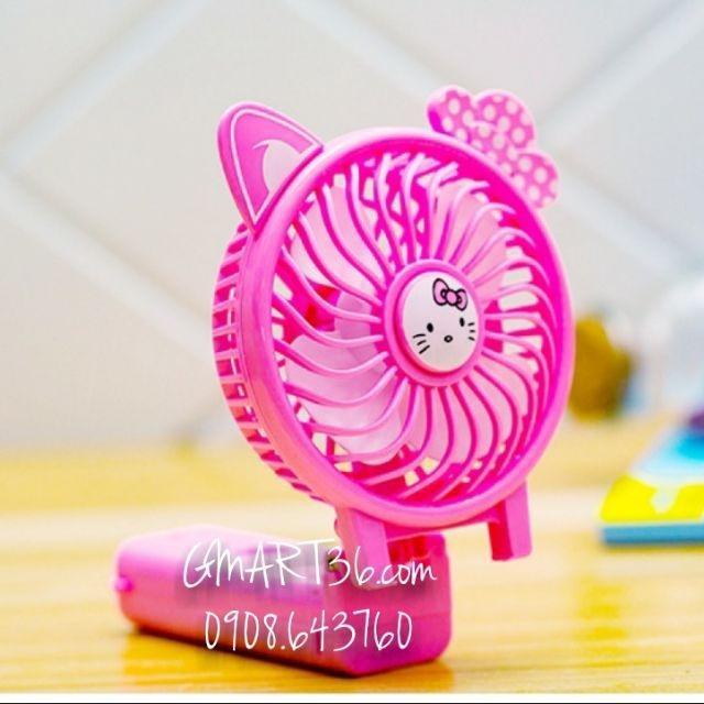 Quạt cầm tay mini tích điện có thể gấp gọn mẫu cartoon, giải cứu ngày nắng nóng
