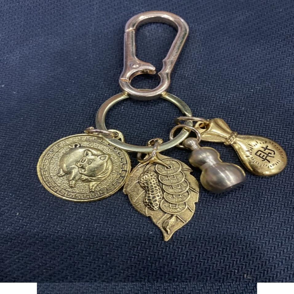 Móc Khóa Phong Thủy 12 Con Giáp Bằng Đồng Thau, Xua Đuổi Tà Khí, Thu Hút Tài Lộc May Mắn, Có Đỉa Treo Quần Sang Trọng
