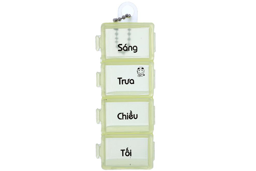 Bộ 2 hộp chia thuốc 4 ngăn theo buổi tiện dụng