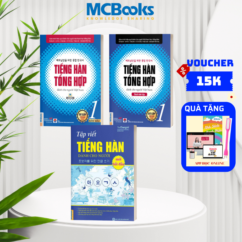 Sách - Tập viết Tiếng Hàn Tổng Hợp Dành cho Người Việt Nam Sơ Cấp 1 Phiên bản mới (MC)