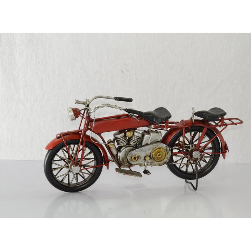 Mô hình Xe máy cổ Kim Loại trang trí, trưng bày/ Vintage Metal Motorcycle Handmade Decoration (1904E-7855)