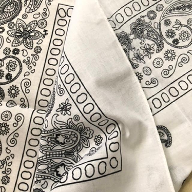 Khăn bandana cotton in hoạ tiết hạt dưa size 55x55cm