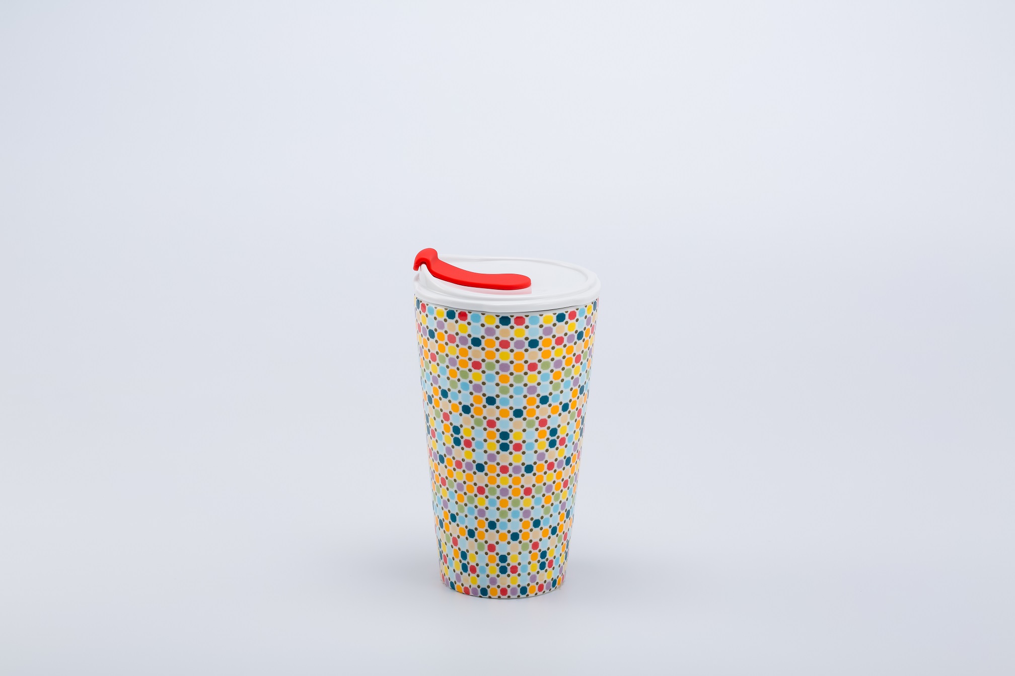 Ly Sứ Dưỡng Sinh Minh Long 0.48 L + Nắp Ống Hút - Mosaic