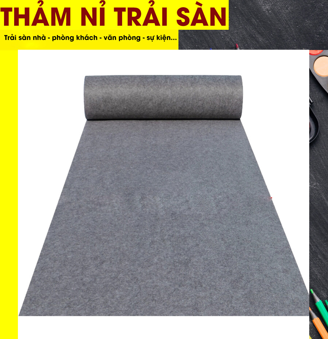 Thảm trải sàn nỉ - Thảm lót sàn trải phòng giá rẻ trải dày 3mm trải sự kiện, trải cửa hàng, phòng ngủ