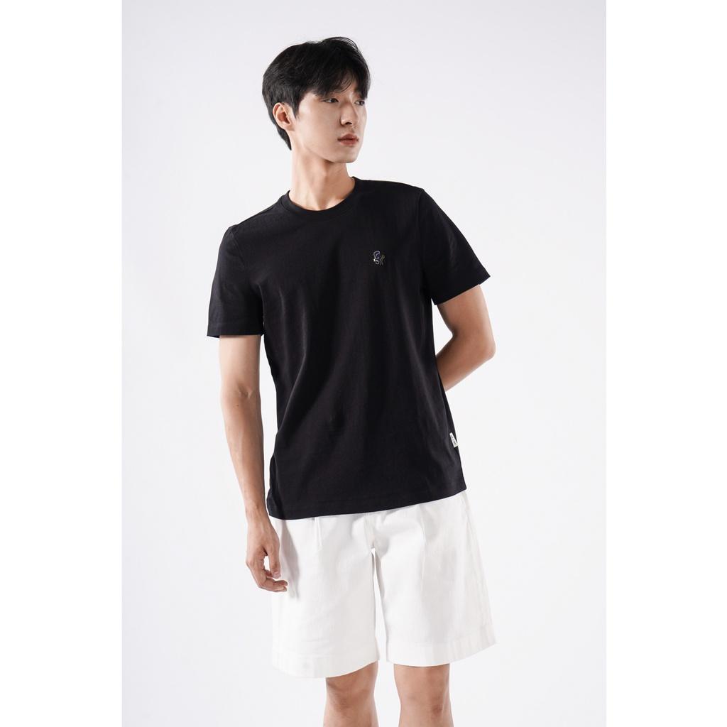 Áo thun nam tay ngắn thêu họa tiết form fitted vải cotton - 10S21TSH030 LASTORE MENSWEAR