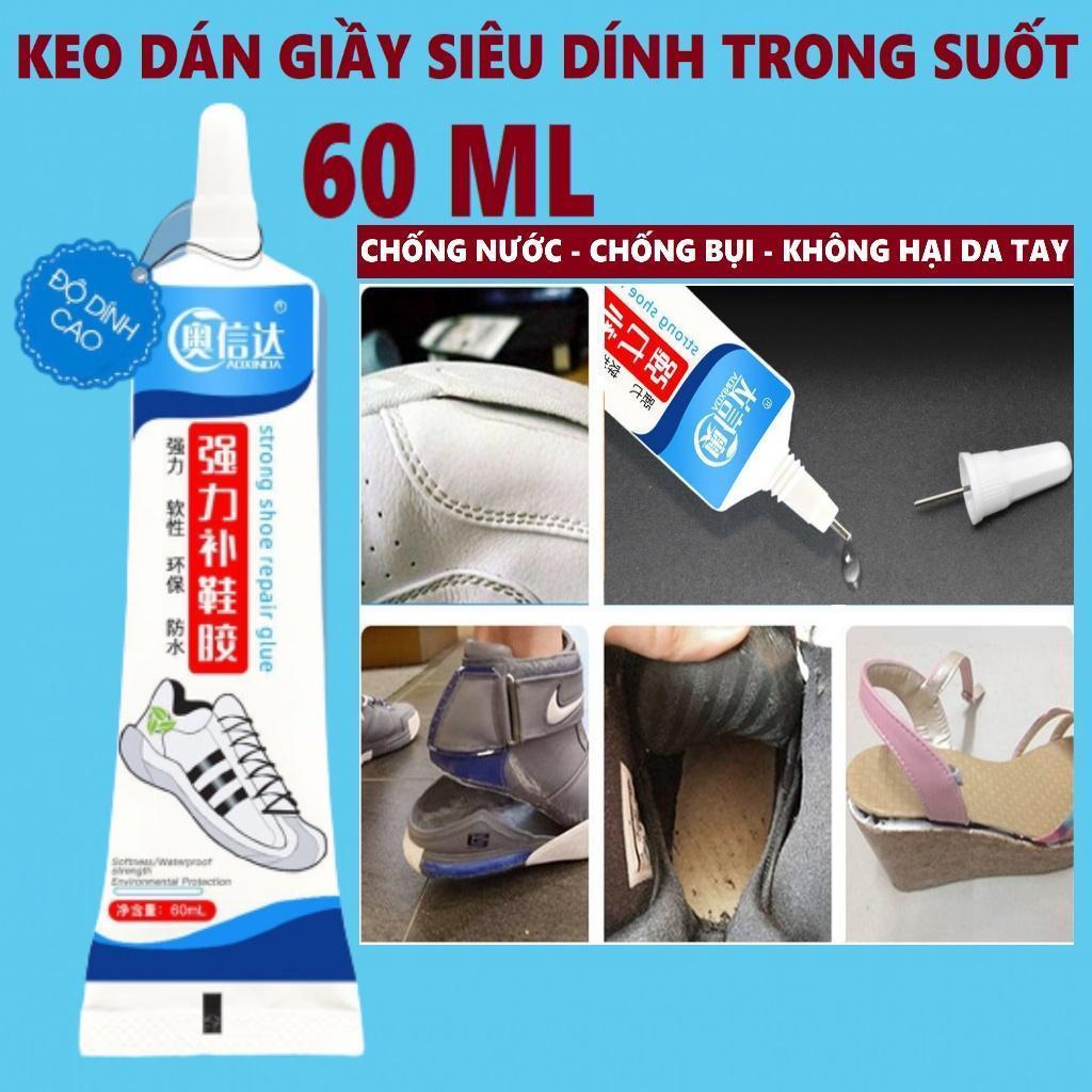 Keo Dán Giày Thể Thao Siêu Dính Trong Suốt 60ml Dạng Gel Hàng Nội Địa Trung Keo Đa Năng, Không Tổn Thương Da