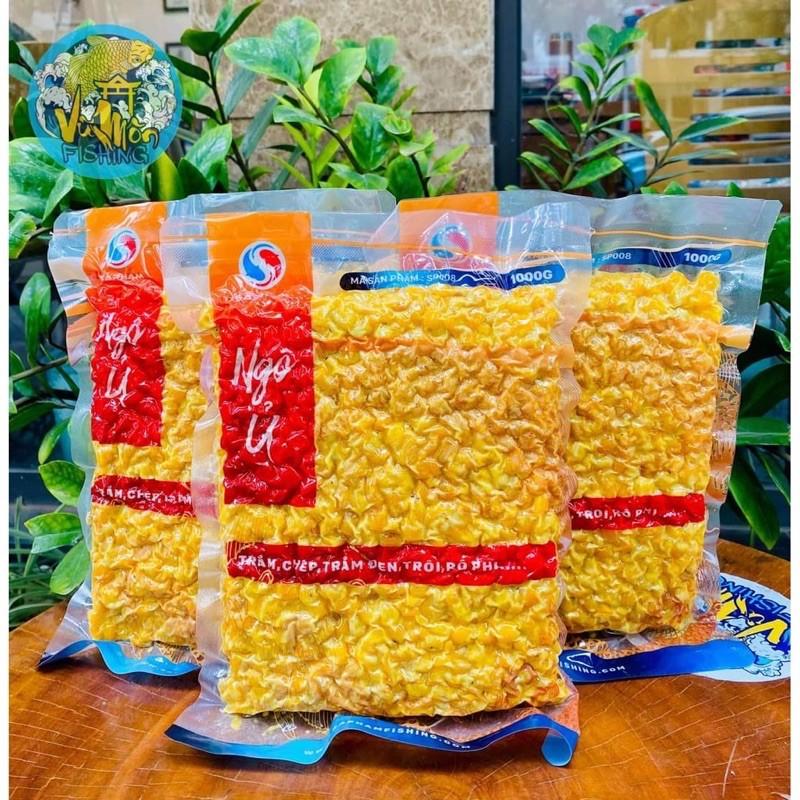 Mồi câu ngô ủ 1 gói = 1kg bắt cá trắm + chép + trôi + rô phi mồi siêu nhậy