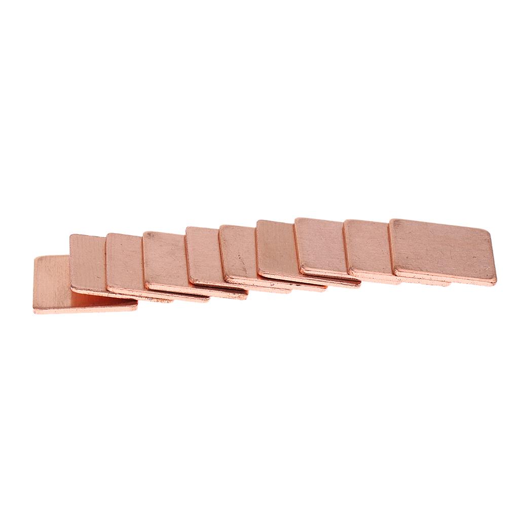10 Pieces IC Chipset Cooler Thermal Heatsink Copper Pad Shim Size 15 x 15 mm for Raspberry Pi