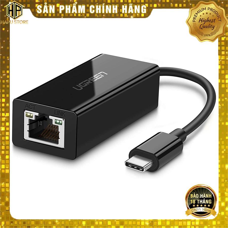 Cáp USB Type C to Lan Gigabit 10/100/1000Mbps Ugreen 50307 chính hãng - Hàng Chính Hãng