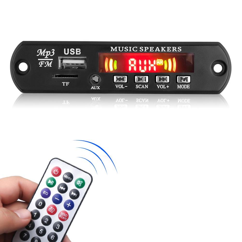 Bảng Mạch Giải Mã Âm Thanh Mp3 Wma Wav Dc 5v 12v Usb U Thẻ Tf Aux Fm Radio Mp3 Bluetooth