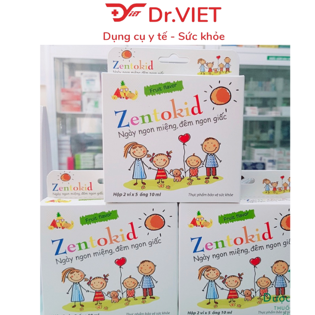 Siro Zentokid Hộp 10 ống - Giúp bé ăn ngon, ngủ ngon, tiêu hóa tốt