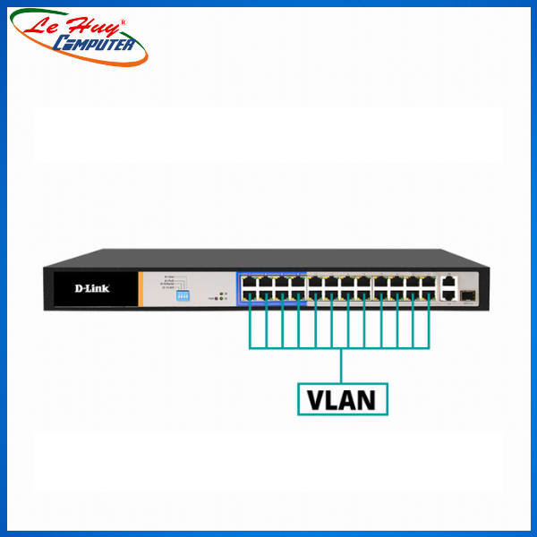 Bộ Chia Mạng Switch D-Link DES-F1026P-E 26 Cổng 10/100Mbps với 24 Cổng PoE và 2 Cổng Uplink - Hàng Chính Hãng